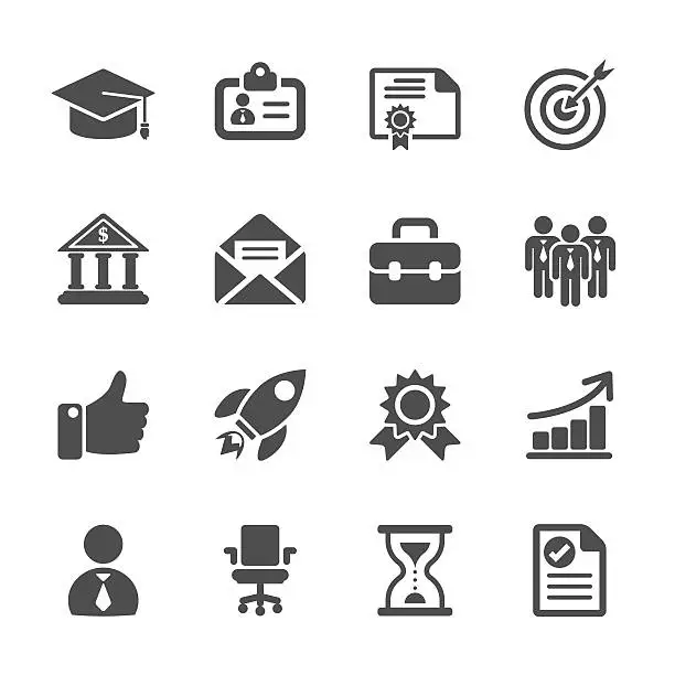 Vector illustration of business career work icon set, vector eps10