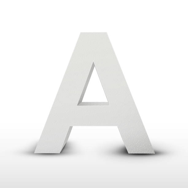 white letter A isolated on white white letter A isolated on white background large letter a stock illustrations