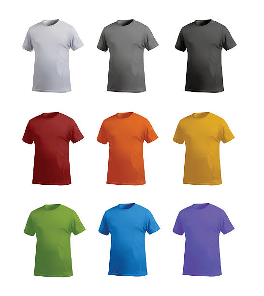 T-shirt template collection vector art illustration
