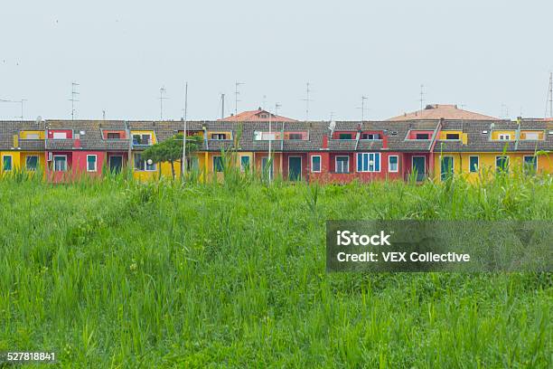 Colorful Houses In The Venetian Lagoon With Private Mooring Stock Photo - Download Image Now