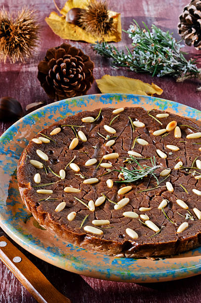 Chestnut. Italian dessert. stock photo