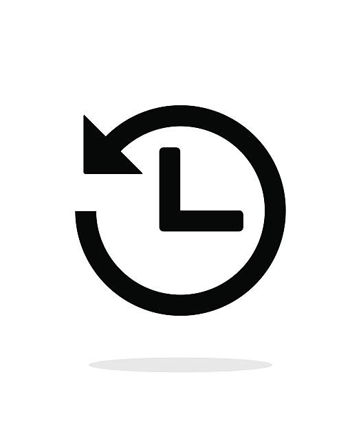 Countdown icon on white background. Countdown icon on white background. Vector illustration. clock wall clock face clock hand stock illustrations