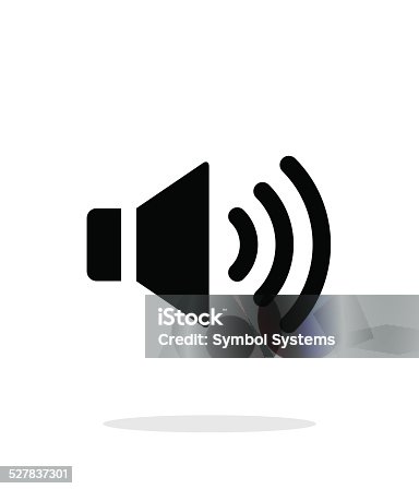 istock Volume max. Speaker icon on white background. 527837301