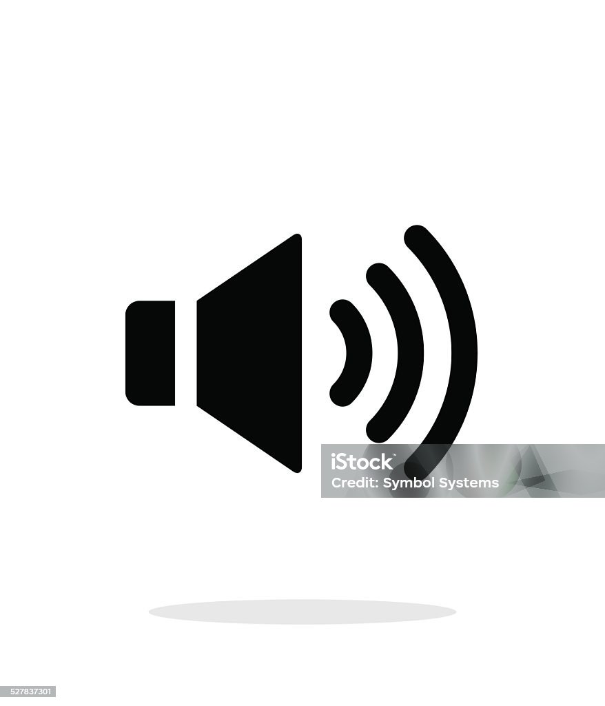 Volume max. Speaker icon on white background. Volume max. Speaker icon on white background. Vector illustration. Noise stock vector