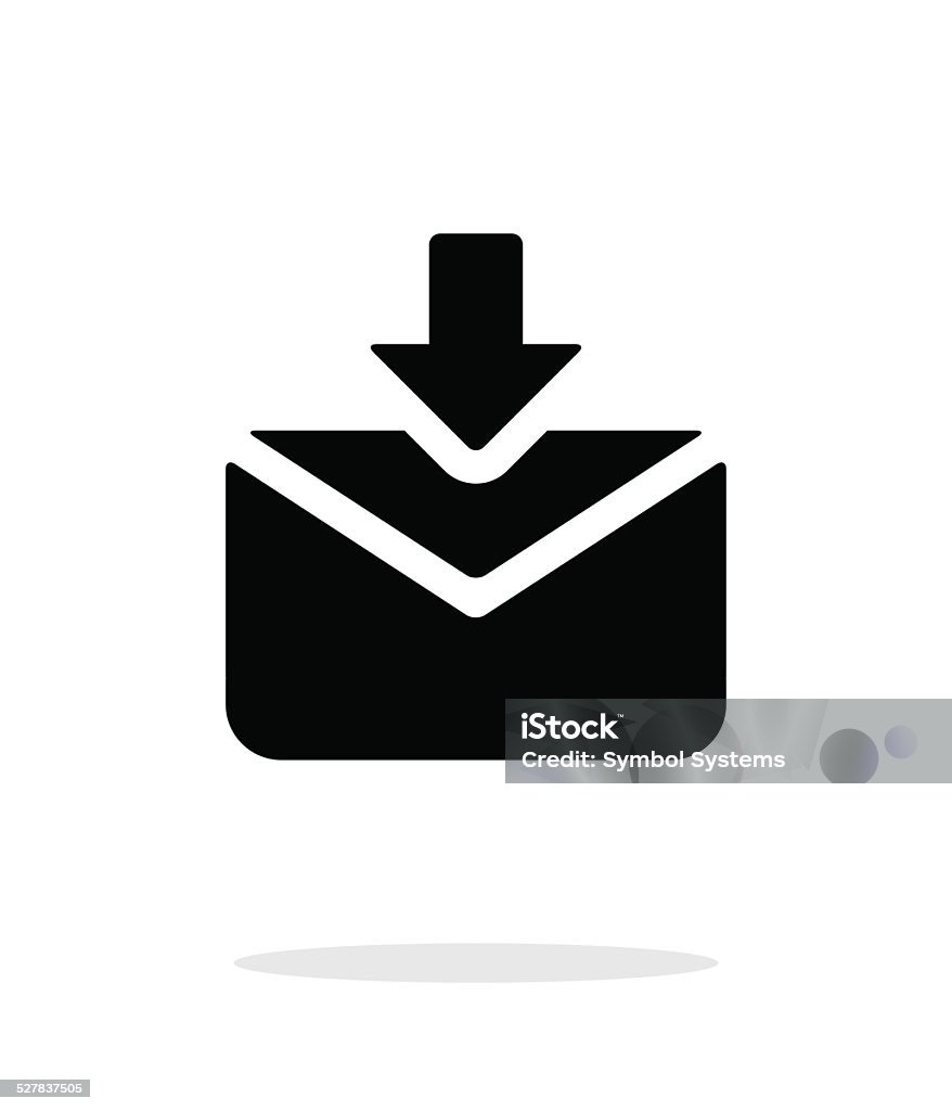 Incoming mails icon on white background. Incoming mails icon on white background. Vector illustration. Business stock vector