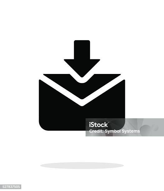 Incoming Mails Icon On White Background Stock Illustration - Download Image Now - Business, Business Finance and Industry, Communication