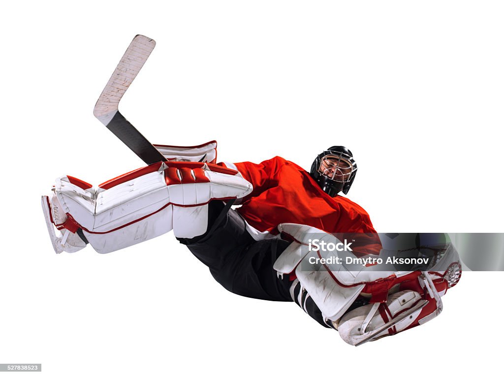 Hockey goalie isolated Activity Stock Photo