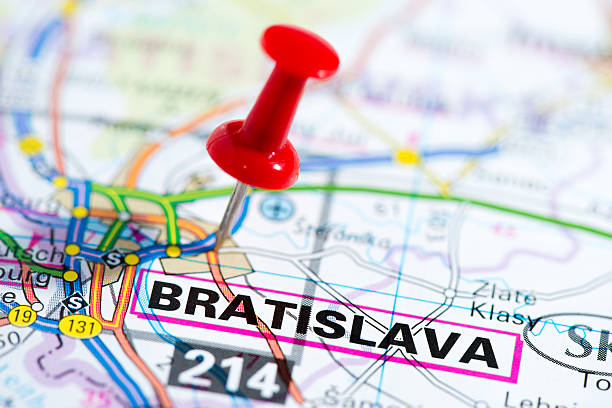 istock European cities on map series: Bratislava 527839829
