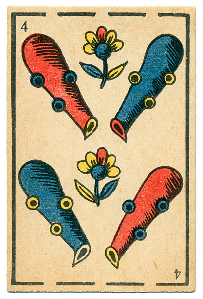 istock Moroccan playing card baraja 1890 four clubs 527839963