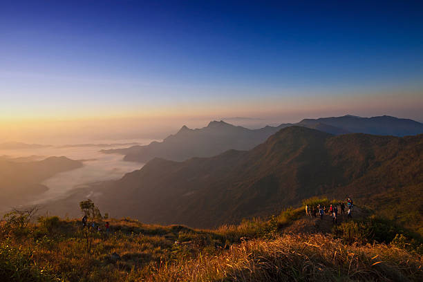 istock Sunrise scene at Phu chi fa in Chiangrai,Thailand 527840393