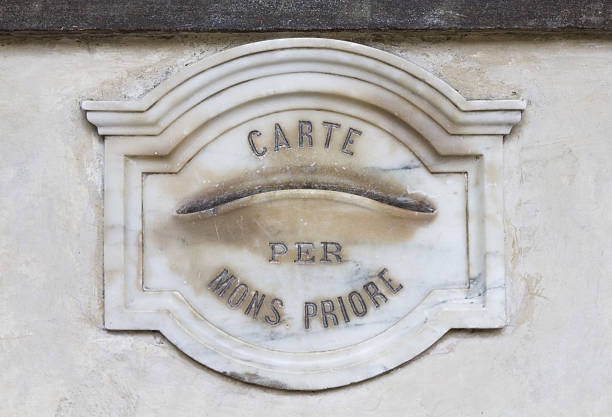 istock Ancient marble letterbox - Florence, Italy 527844539