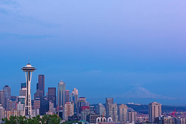 istock Seattle city skyline after sunset. 527845055