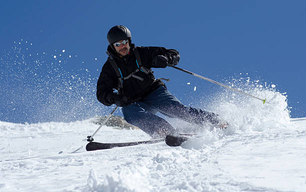 patagonien ski - carving skiing stock-fotos und bilder