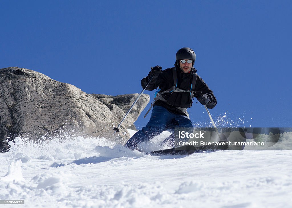 Ski en Argentina Skiing in Argentina, Patagonia. Bariloche Stock Photo