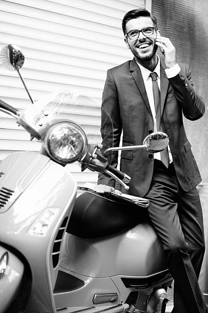 Businessman talking by the phone
