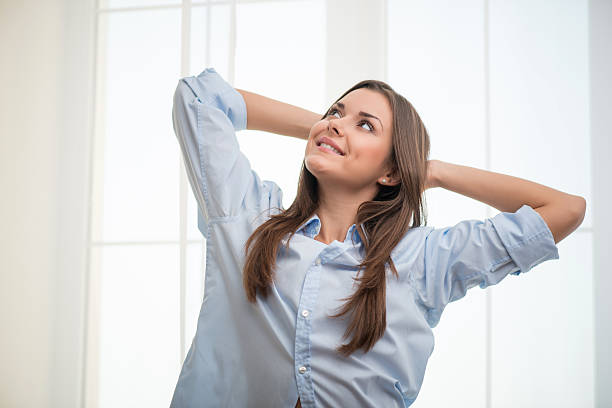istock Nice girl in the morning 527859001