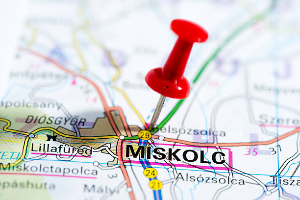 istock European cities on map series: Miskolc 527859779