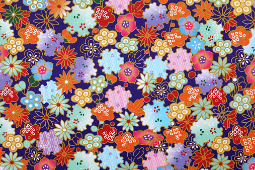Traditional japanese pattern origami paper, texture background