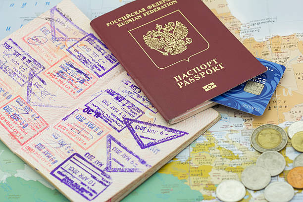 istock Passports,coins,map,card 527860617