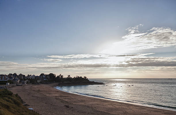 istock Sunset on beach in Saint-Malo 527861593