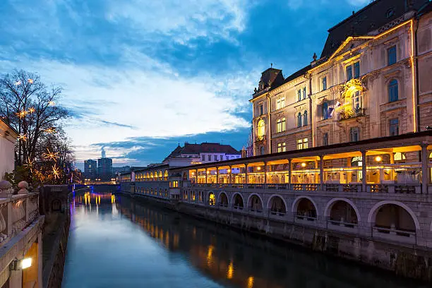 Photo of Ljubljana Market by Night