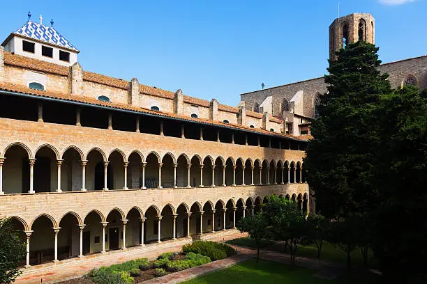 Gothic cloister of Pedralbes Monastery. Barcelona
