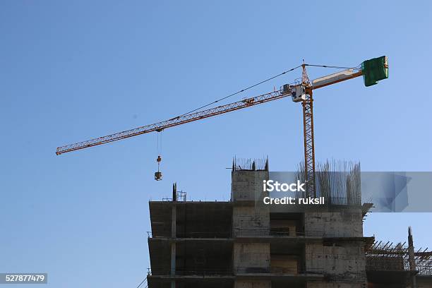 Crane Construction Stock Photo - Download Image Now - Balance, Blue, Building - Activity