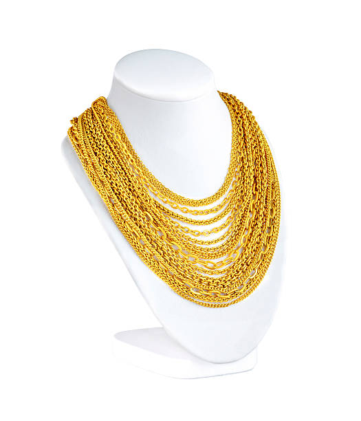 collane interessanti oro - gold necklace foto e immagini stock