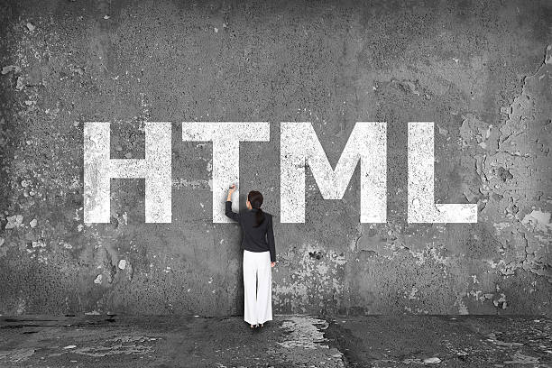 istock businesswoman drawing html on the wall 527878337