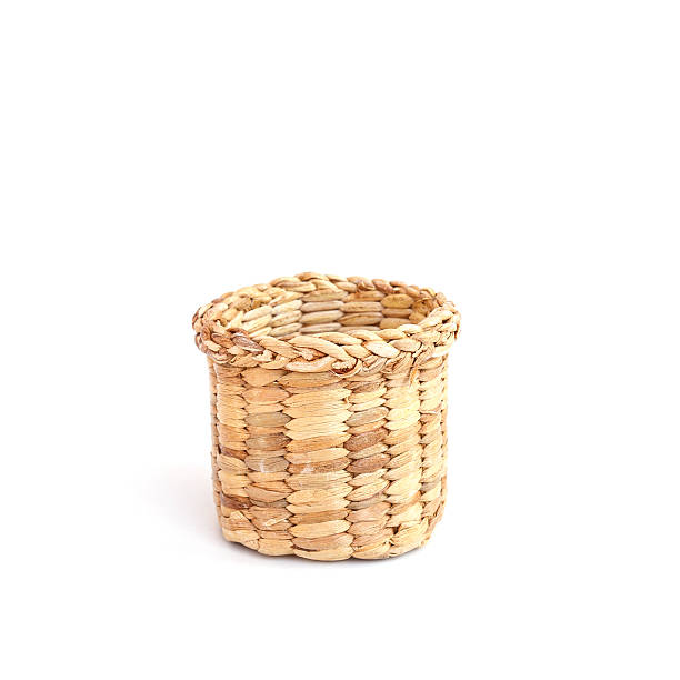 istock Wooden Basket handmade isolated on white background 527879827