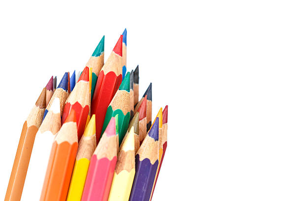 istock Close up color pencil isolated on white background 527881497