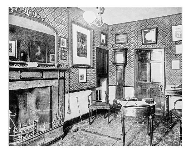 istock Antique photograph of Washington Irving'room (Red Horse Hotel, Stratford-on-Avon,Uk) 527886084