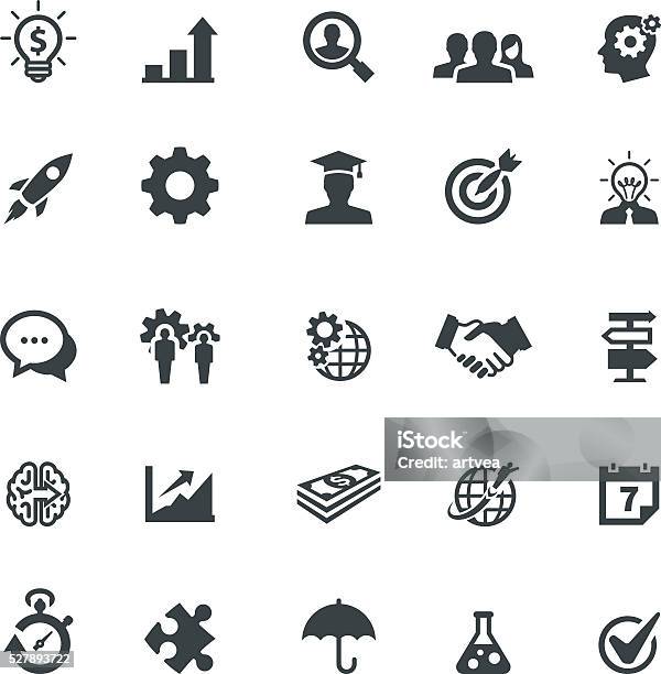 Startup And Strategy Icons Stock Illustration - Download Image Now - Advice, Analyzing, Business