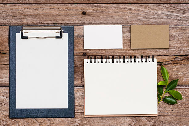 istock Mock-up. Brand identity template. Old Wood Texture Background 527899908