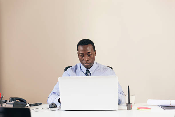 istock Young African Businessman Working. 527902426
