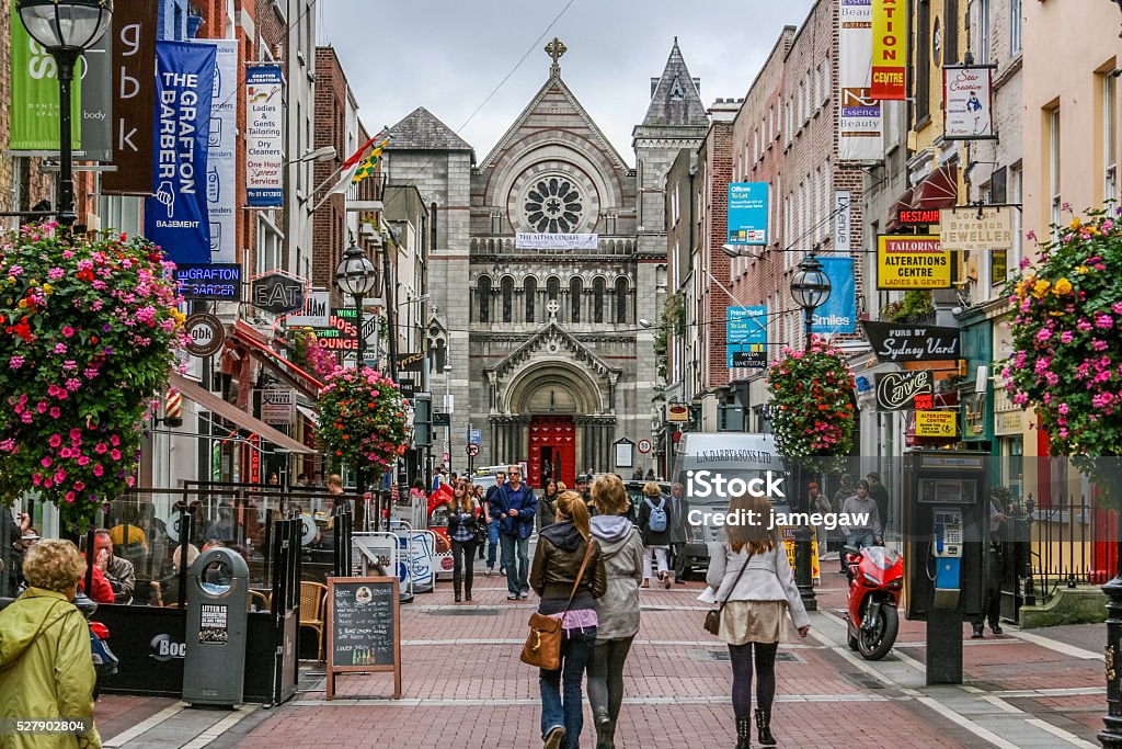 Dublin's Grafton Street Shoppers on Grafton Street. Dublin, Ireland Dublin - Republic of Ireland Stock Photo