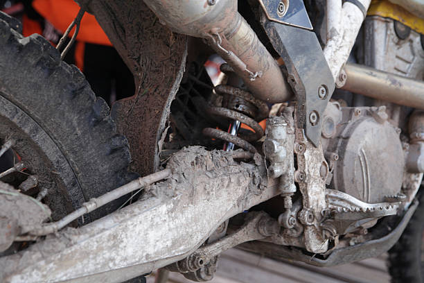 istock Enduro bike covered with dry mud 527903024