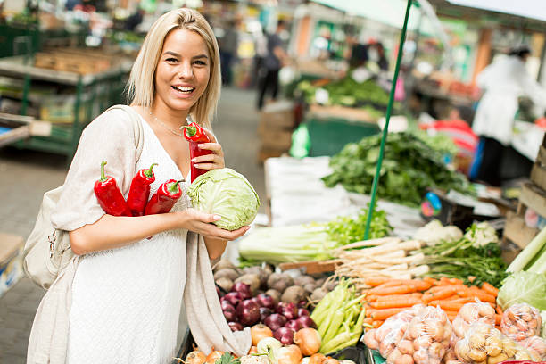 istock Woman at the market 527903636