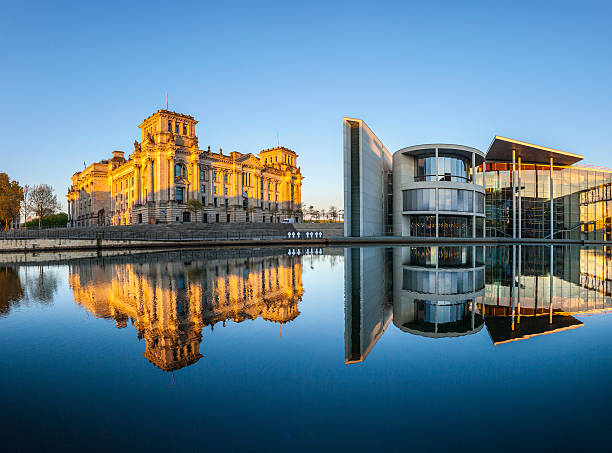 istock Reichstag with reflection in Spree, Berlin 527904308