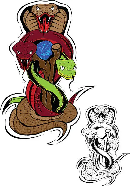Vector illustration of Snakes