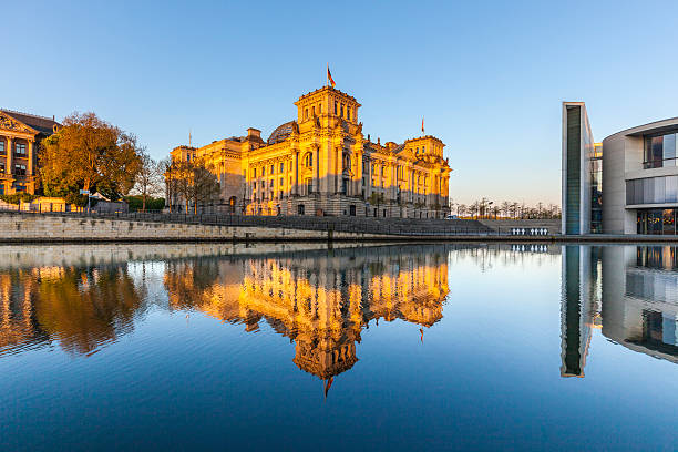 istock Reichstag with reflection in Spree, Berlin 527904380