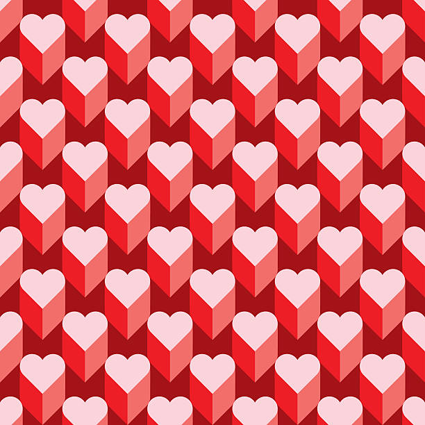 ilustraciones, imágenes clip art, dibujos animados e iconos de stock de patrón de corazón sin fisuras. ideal para el día de san valentín. - affectionate