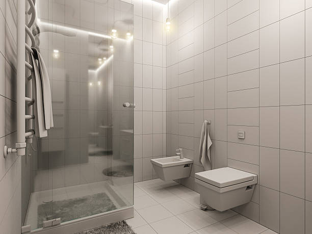 istock 3D rendering of a bathroom interior design for children. 527907684