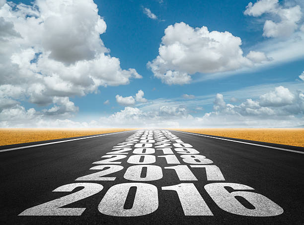 istock New year and future on road sign 527908800