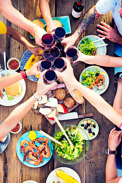 istock Food Table Celebration Delicious Party Meal Concept 527910198
