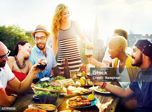 Diverse People Friends Hanging Out Drinking Concept Stock Photo - Download Image Now