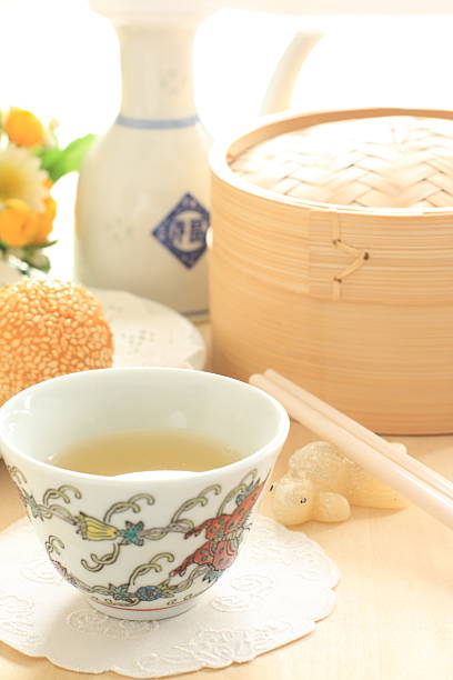 중국 얌얌 차, 자스민 티 - green tea jasmine tea chinese tea 뉴스 사진 이미지