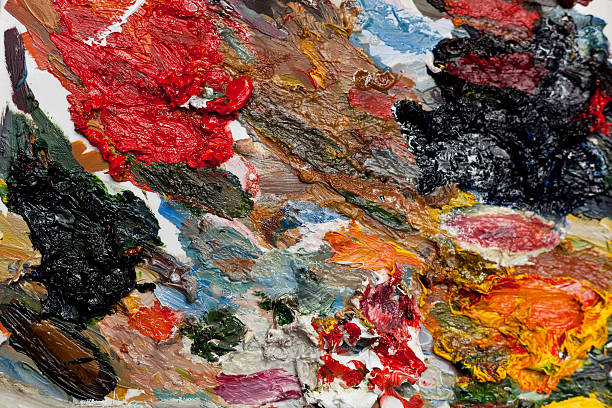 istock Abstract background made of colorful palette 527958421
