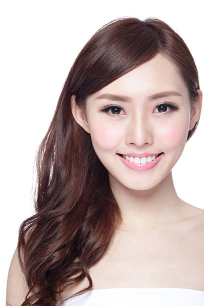 istock Beauty woman with charming smile 528044186