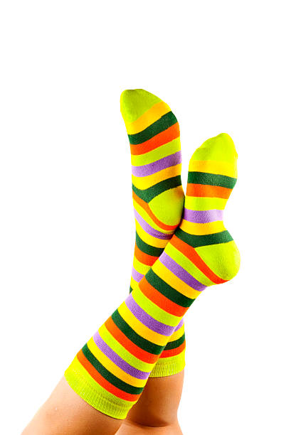 istock female legs in colorful striped socks 528044358